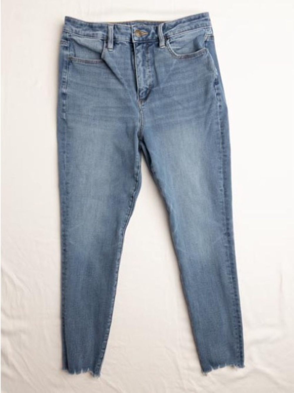 American Eagle Outfitters Super High Rise Light Blue Skinny Jeans